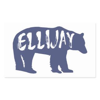 Ellijay Georgia Bear Rectangular Sticker