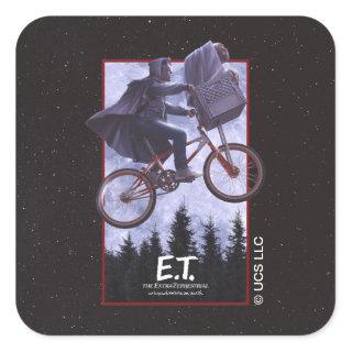 Elliott and E.T. Flying Bicycle Theatrical Art Square Sticker
