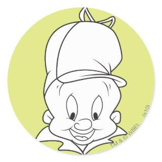 ELMER FUDD™ Head Shot Classic Round Sticker