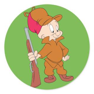 ELMER FUDD™ | With Gun Classic Round Sticker