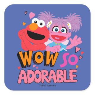 Elmo & Abby | Wow So Adorable Square Sticker