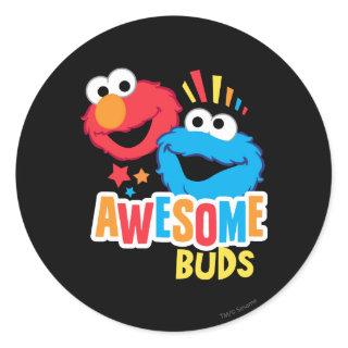 Elmo and Cookie Awesome Buds Classic Round Sticker