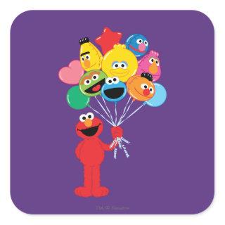 Elmo Balloons Square Sticker