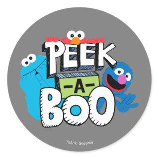 Elmo, Cookie & Grover | Peek-a-Boo Classic Round Sticker