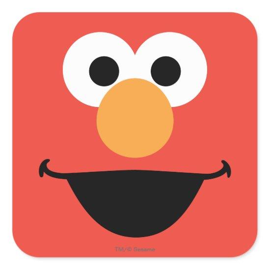 Elmo Face Art Square Sticker