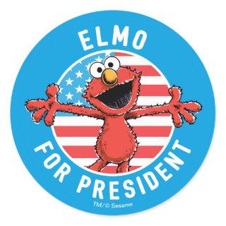 Elmo for President - Flag Classic Round Sticker