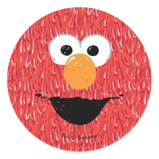 Elmo Fur Face Pattern Classic Round Sticker