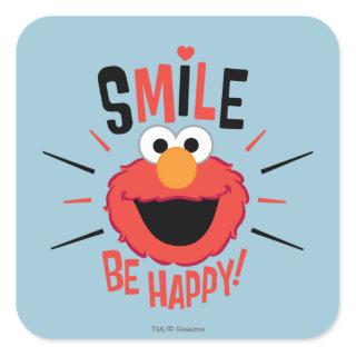 Elmo Happy Smile Square Sticker
