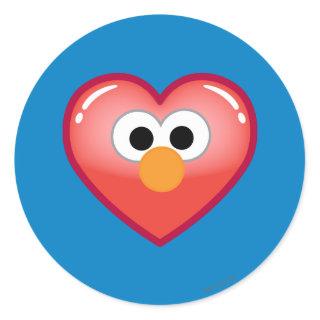 Elmo Heart Classic Round Sticker