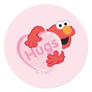 Elmo "Hugs" Valentine Heart Candy Classic Round Sticker
