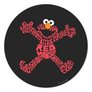 Elmo Pattern Fill Classic Round Sticker