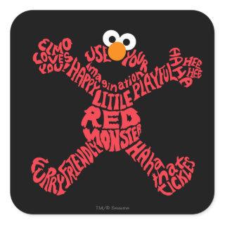 Elmo Pattern Fill Square Sticker
