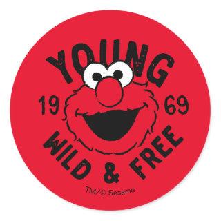 Elmo Skate Logo - Young, Wild & Free 1969 Classic Round Sticker
