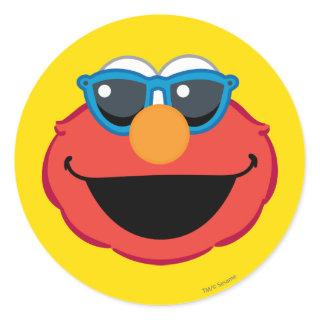 Elmo  Smiling Face with Sunglasses Classic Round Sticker