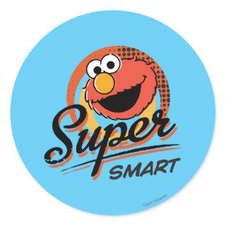 Elmo Super Smart Comic Classic Round Sticker