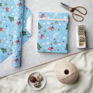 Elmo & Tango Blue Christmas Pattern