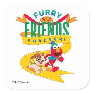 Elmo & Tango | Furry Friends Forever Square Sticker