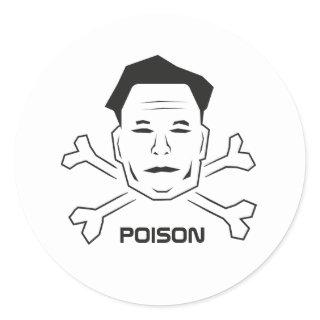 Elon Poison, Anti Elon Musk Classic Round Sticker