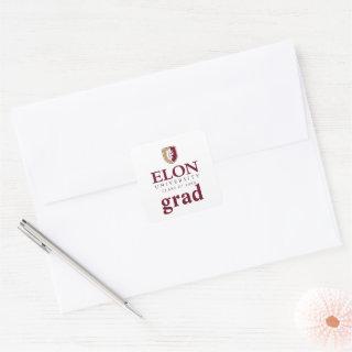 Elon University Graduation Square Sticker
