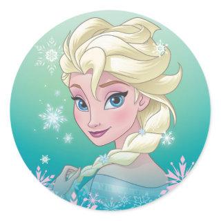 Elsa | Winter Portrait Classic Round Sticker