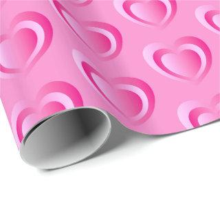 Embossed satin heart - rose pink