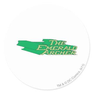 Emerald Archer Logo Classic Round Sticker