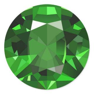 Emerald  classic round sticker