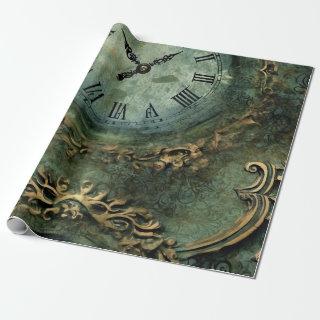 Emerald Green Rustic Steampunk Clock (1)