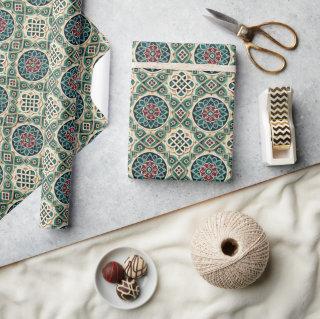 Emerald Ruby Sapphire Geometric Occasion Gift Wrap