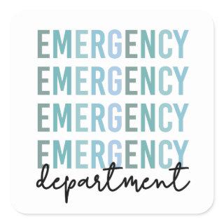 Emergency Department ER Staff | ER Nurse | ER Tech Square Sticker