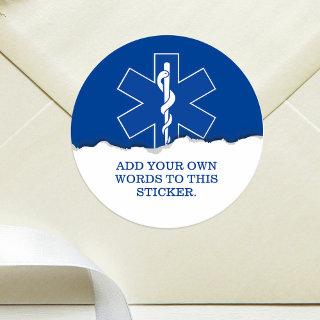 Emergency Medical Services Custom Classic Round Sticker