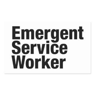 Emergent Service Worker Rectangular Sticker