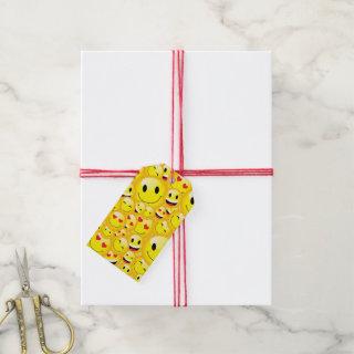 Emoji Birthday Party Yellow Happy Faces Gift Tags