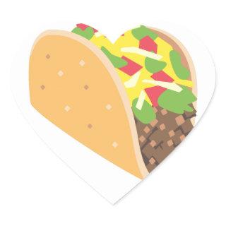emoji taco heart sticker