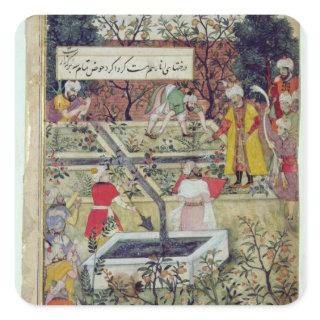 Emperor Babur Square Sticker