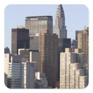 Empire State Building and New York City, New Square Sticker