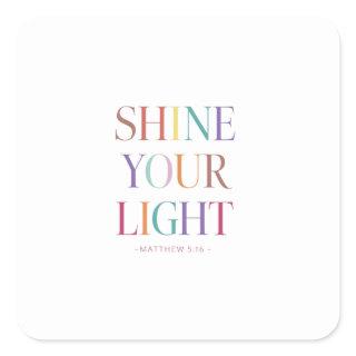 Empowered by Christ: Let Your Inner Light Shine Square Sticker