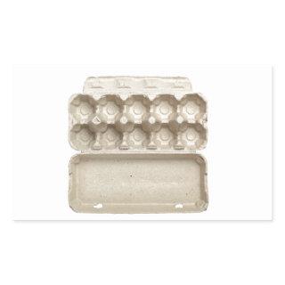 Empty egg carton rectangular sticker
