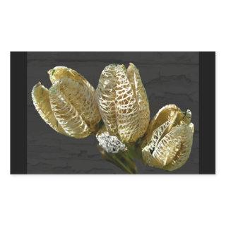 Empty Lily Seed Pods Coordinating Items Rectangular Sticker