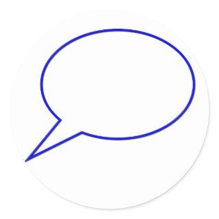 Empty speech bubble #2 classic round sticker
