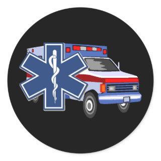 EMS Ambulance Classic Round Sticker