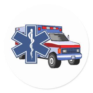 EMS Ambulance Classic Round Sticker