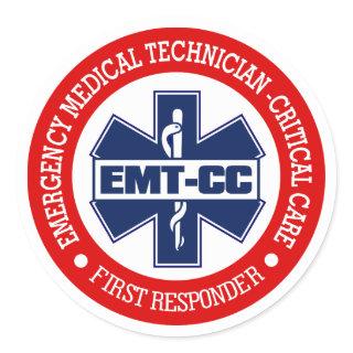 EMT-CC (Emergency Medical Tech -Critical Care) Classic Round Sticker
