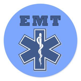 EMT Star of Life Classic Round Sticker