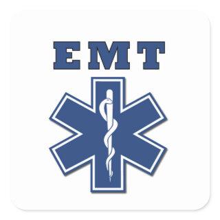 EMT Star of Life Classic Square Sticker