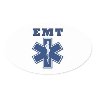 EMT Star of Life Oval Sticker