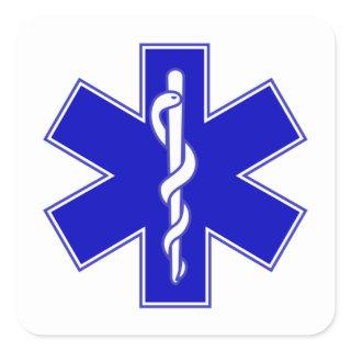 EMT Star of Life Square Sticker