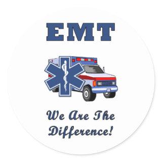 EMT We Are The Difference Classic Round Sticker