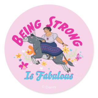 Encanto | Luisa - Being Strong Is Fabulous Classic Round Sticker