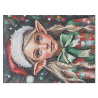 Enchanted:Christmas Elf in Forest Decoupage Tissue Paper